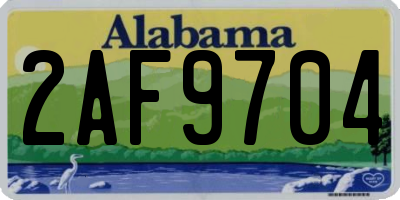 AL license plate 2AF9704