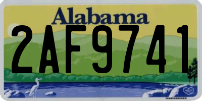 AL license plate 2AF9741