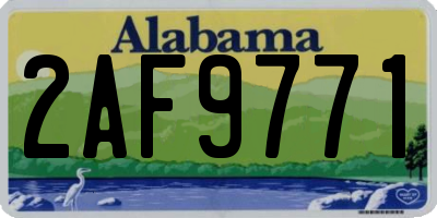 AL license plate 2AF9771