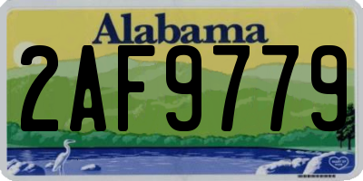 AL license plate 2AF9779