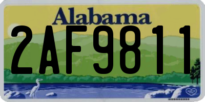 AL license plate 2AF9811