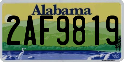 AL license plate 2AF9819