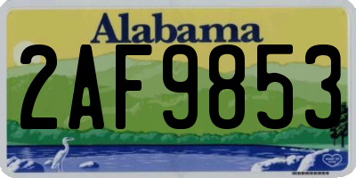 AL license plate 2AF9853