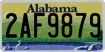 AL license plate 2AF9879