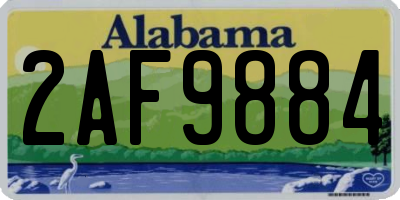 AL license plate 2AF9884