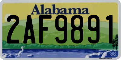 AL license plate 2AF9891