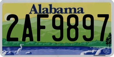 AL license plate 2AF9897