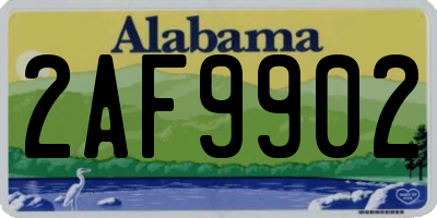AL license plate 2AF9902