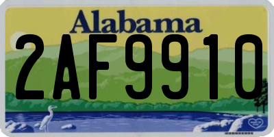 AL license plate 2AF9910