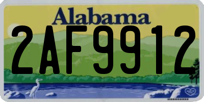 AL license plate 2AF9912