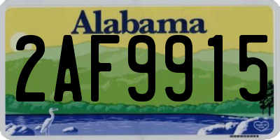 AL license plate 2AF9915