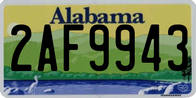 AL license plate 2AF9943