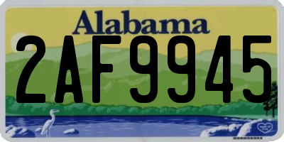 AL license plate 2AF9945