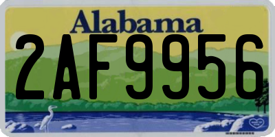 AL license plate 2AF9956