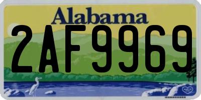 AL license plate 2AF9969