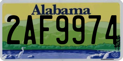 AL license plate 2AF9974