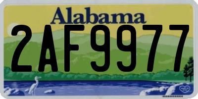 AL license plate 2AF9977
