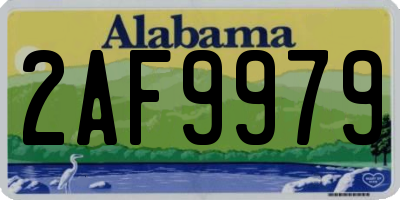 AL license plate 2AF9979