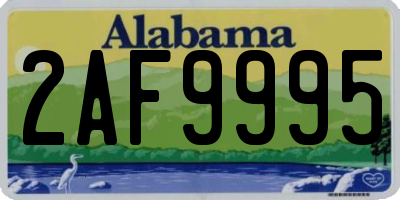 AL license plate 2AF9995