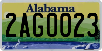 AL license plate 2AG0023