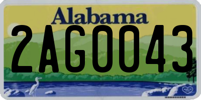 AL license plate 2AG0043