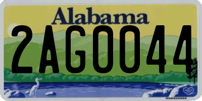 AL license plate 2AG0044