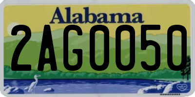 AL license plate 2AG0050