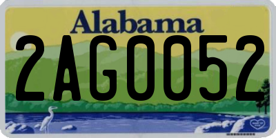 AL license plate 2AG0052