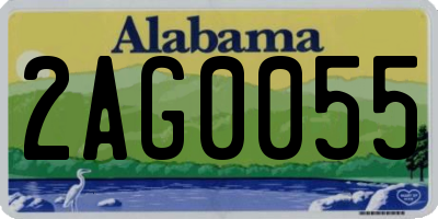 AL license plate 2AG0055