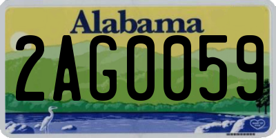 AL license plate 2AG0059