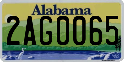AL license plate 2AG0065