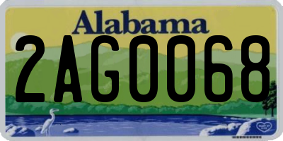 AL license plate 2AG0068