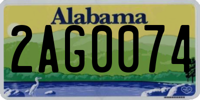 AL license plate 2AG0074