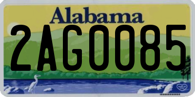 AL license plate 2AG0085