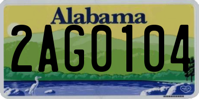 AL license plate 2AG0104