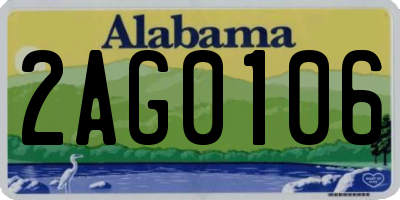 AL license plate 2AG0106
