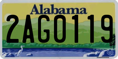 AL license plate 2AG0119