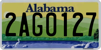 AL license plate 2AG0127