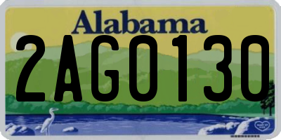 AL license plate 2AG0130