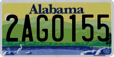 AL license plate 2AG0155