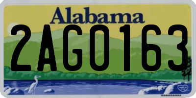 AL license plate 2AG0163
