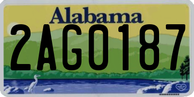 AL license plate 2AG0187