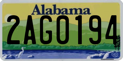 AL license plate 2AG0194