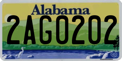 AL license plate 2AG0202