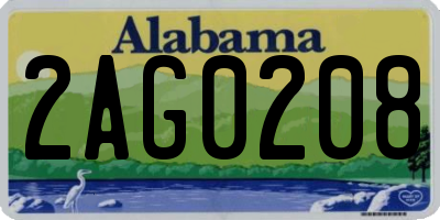 AL license plate 2AG0208