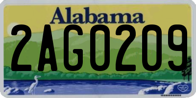 AL license plate 2AG0209