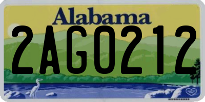 AL license plate 2AG0212
