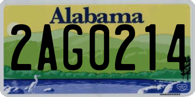 AL license plate 2AG0214