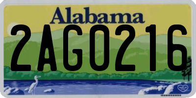 AL license plate 2AG0216