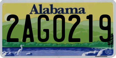 AL license plate 2AG0219